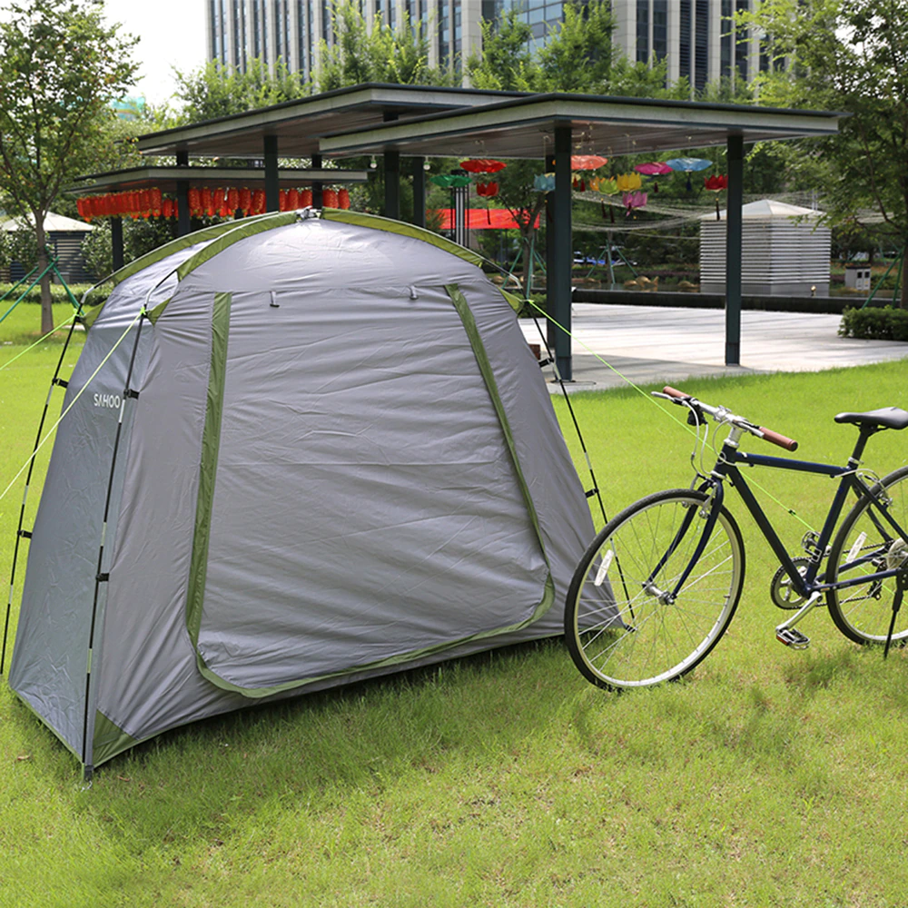 Cheap Goat Tents Outdoor Bicycle Storage Shed Bike Tent Silver Coated Polyester Bike Shelter Space Saving Bicycle Garden Tool Storage Cover Tents 